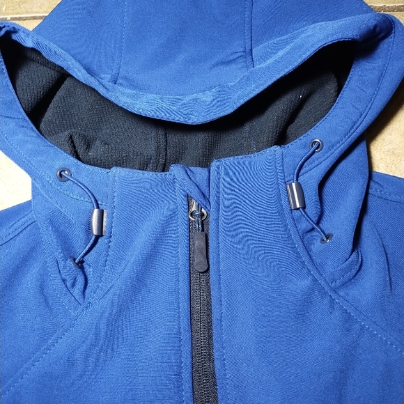 George Women's Olympian Blue Hooded Fall Jacket Coat Size XL - Picture 4 of 12